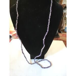 Amethyst Beaded Necklace 20"